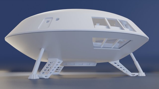 spaceship jupiter from lost in space 3D Print Model .c4d .max .obj .3ds .fbx .stl .blend 