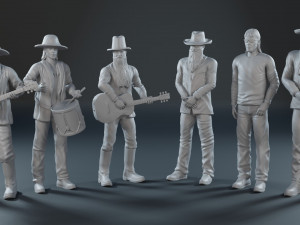 ZZ Top guys 3D print model 3D 프린트 모델