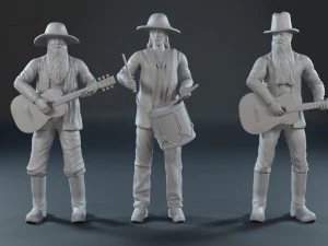 ZZ Top guys 3D print model 3D Print Model