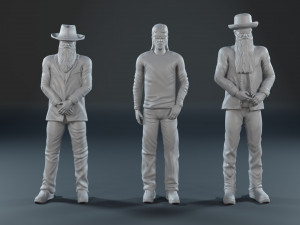 ZZ Top guys 3D print model 3Dプリントモデル
