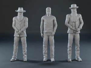 ZZ Top guys 3D print model 3D Print Model