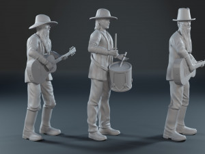 ZZ Top guys 3D print model 3Dプリントモデル