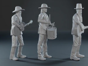 ZZ Top guys 3D print model 3D Print Model