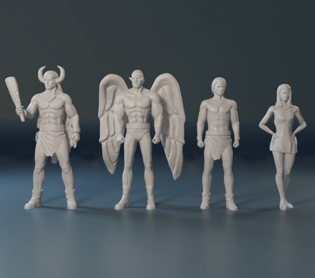 Charachters from cartoon Space ghost 3D print model 3D 打印模型 .c4d .max .obj .3ds .fbx .stl .blend 