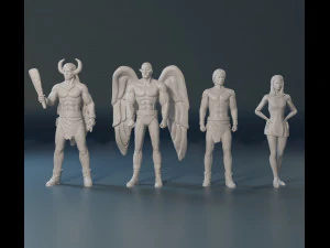 만화 우주 유령의 캐릭터 3D 프린트 모델 3D 프린트 모델