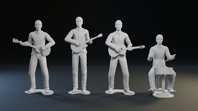The Beatles guys 3D print model Model do druku 3D .c4d .max .obj .3ds .fbx .stl .blend 