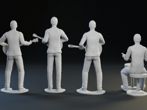 The Beatles guys 3D print model Model do druku 3D