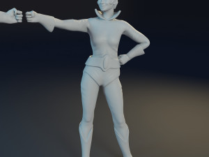 The main characters Wonder Twins comics 3D print model 3D-Druckmodell