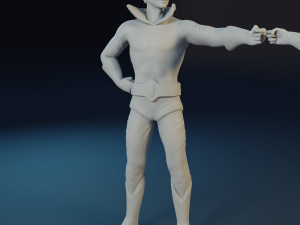 The main characters Wonder Twins comics 3D print model 3D-Druckmodell