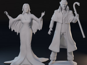 Dark Shadows cartoon characters set 3D print model 3D Print Model