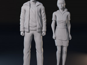Dark Shadows cartoon characters set 3D print model 3D Print Model