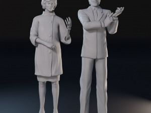 Dark Shadows cartoon characters set 3D print model 3D Print Model