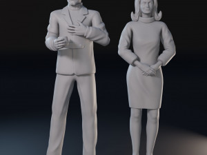 Dark Shadows cartoon characters set 3D print model 3D Print Model