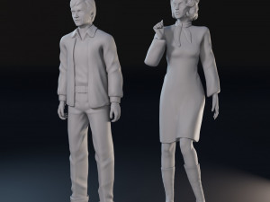Dark Shadows cartoon characters set 3D print model 3D Print Model