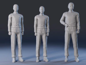 영화 스타트렉 3D 프린트 모델을 기반으로 한 놀라운 피규어 세트 3D 프린트 모델