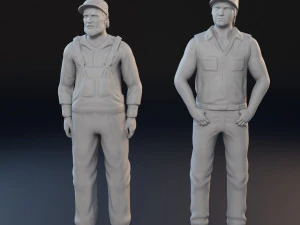 Charaktere aus dem 3D-Druckmodell „The Dukes of Hazzard“. 3D Druckmodell