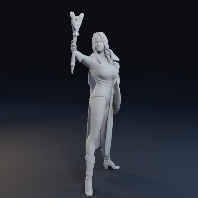 Captain America girl 3D print model 3D 打印模型 .c4d .max .obj .3ds .fbx .stl .blend 