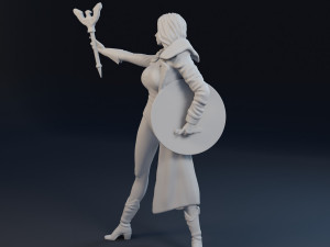Captain America girl 3D print model 3D 打印模型