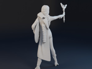 Captain America girl 3D print model 3D 打印模型