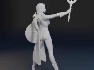 Captain America girl 3D print model 3D 打印模型