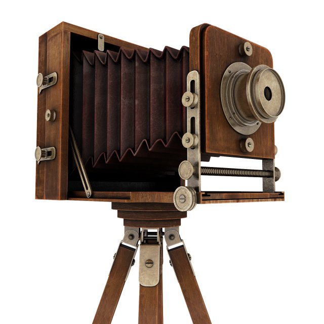 retro camera Model 3D .c4d .max .obj .3ds .fbx .stl .blend 