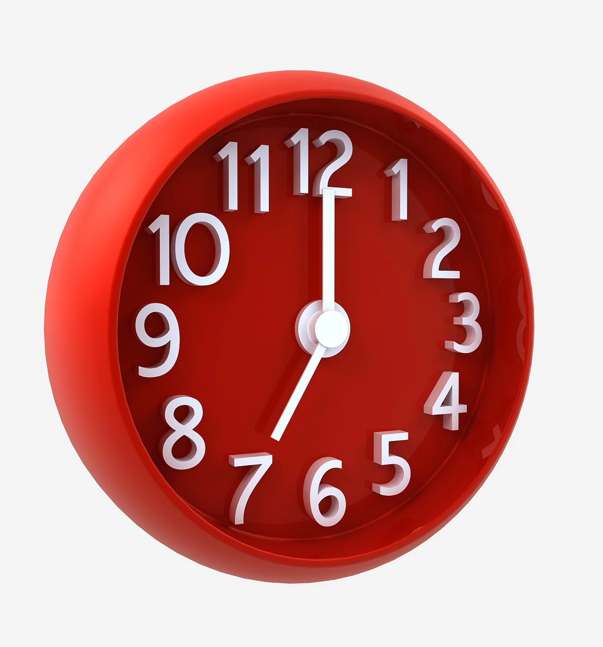 red clock 3D Model .c4d .max .obj .3ds .fbx .stl .blend 