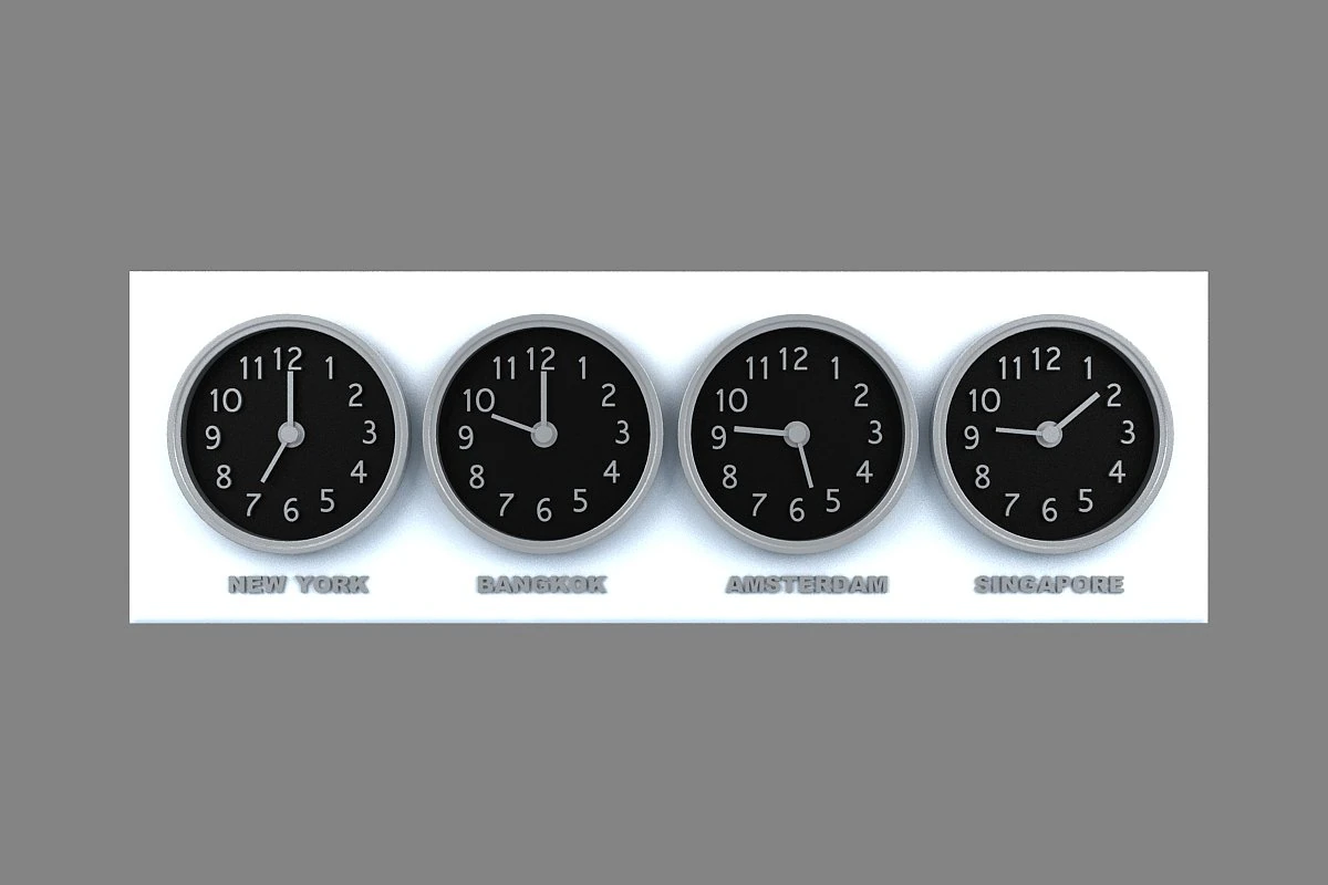 clock 3D Model .c4d .max .obj .3ds .fbx .stl .blend 