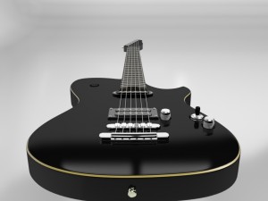electric guitar cortmbc-1mblk-6 3D Модель