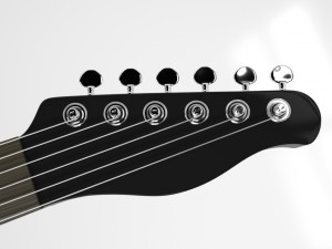 electric guitar cortmbc-1mblk-6 3D 모델