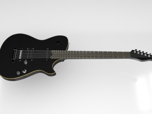 electric guitar cortmbc-1mblk-6 3D 모델