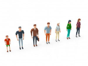 people pack lowpoly 3D मॉडल