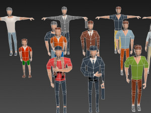 people pack lowpoly 3D मॉडल