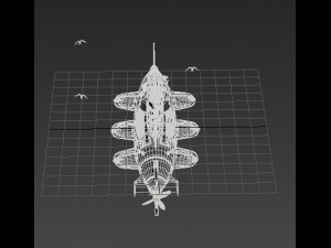 submarine with sailors Modelo 3D