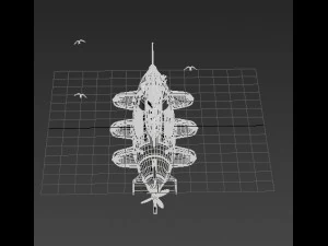 submarine with sailors 3D Model