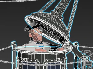 submarine with sailors 3D Model