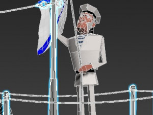 submarine with sailors Modelo 3D