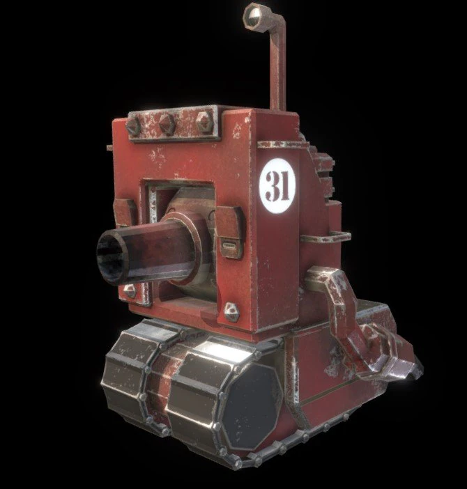 танк низькополігональний 3D Модель .c4d .max .obj .3ds .fbx .stl .blend 