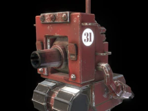 tanque de baixo poli Modelo 3D