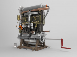 engine fiat s76 beast of turin 3Dモデル