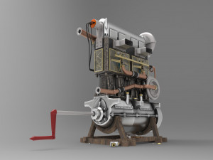 engine fiat s76 beast of turin Modèle 3D