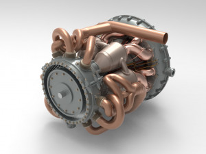 jet engine 3D मॉडल
