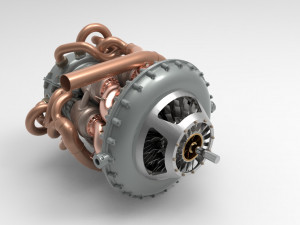 jet engine 3D मॉडल