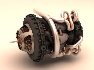 jet engine 3D मॉडल