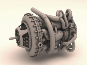 jet engine 3D मॉडल
