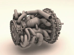 jet motoru 3D Model