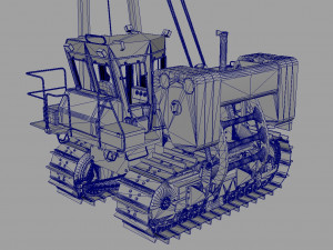 Tractor pipelayer Modello 3D