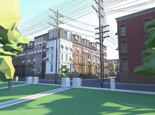 nyc city distric Model 3D .c4d .max .obj .3ds .fbx .stl .blend 