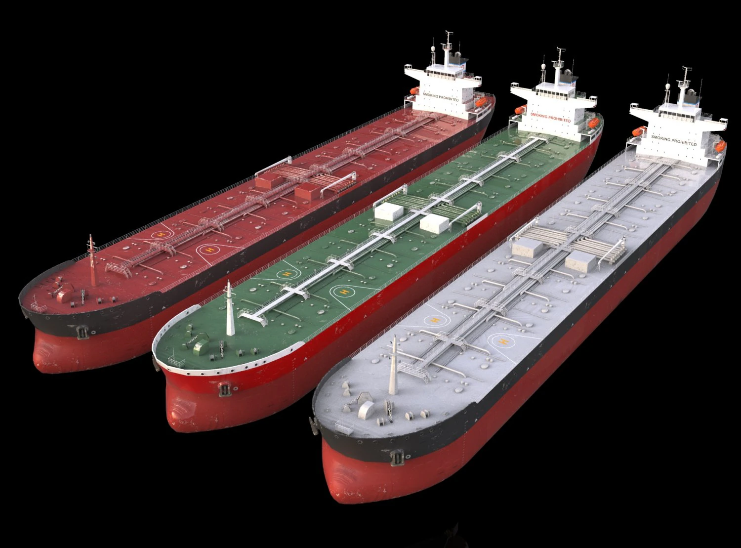 oil tanker 3D Model .c4d .max .obj .3ds .fbx .stl .blend 
