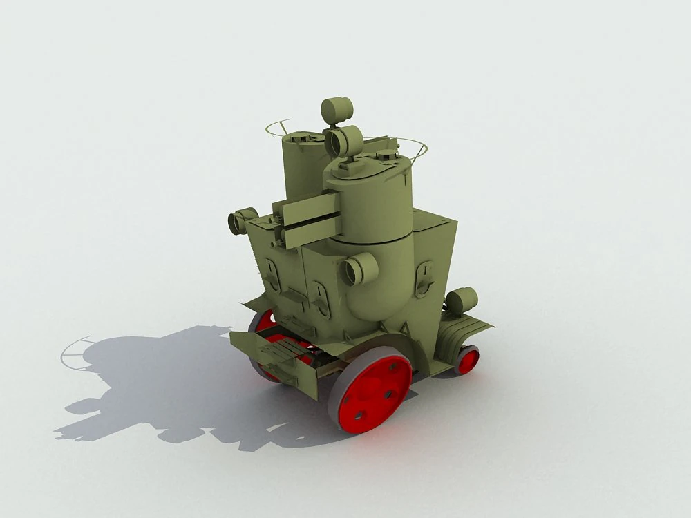 le ne nec funny box car for paper model 3D Model .c4d .max .obj .3ds .fbx .stl .blend 