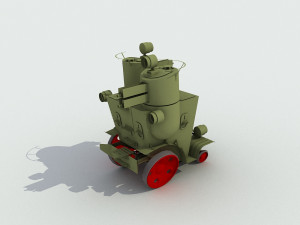 le ne nec funny box car for paper model 3D Model